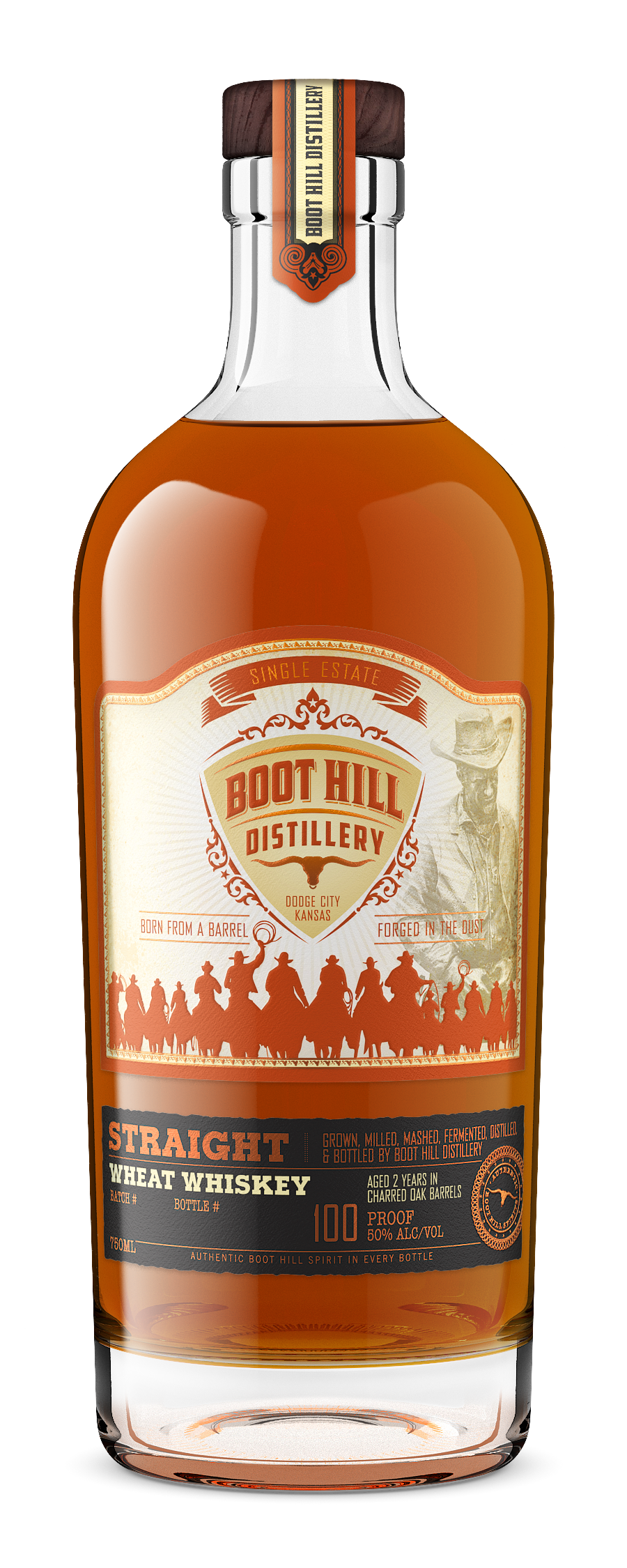 Boot Hill Straight Wheat Whiskey Bottle